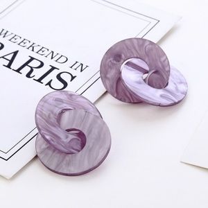 Farah Jewelry Tortoise Shell and Marble Earrings